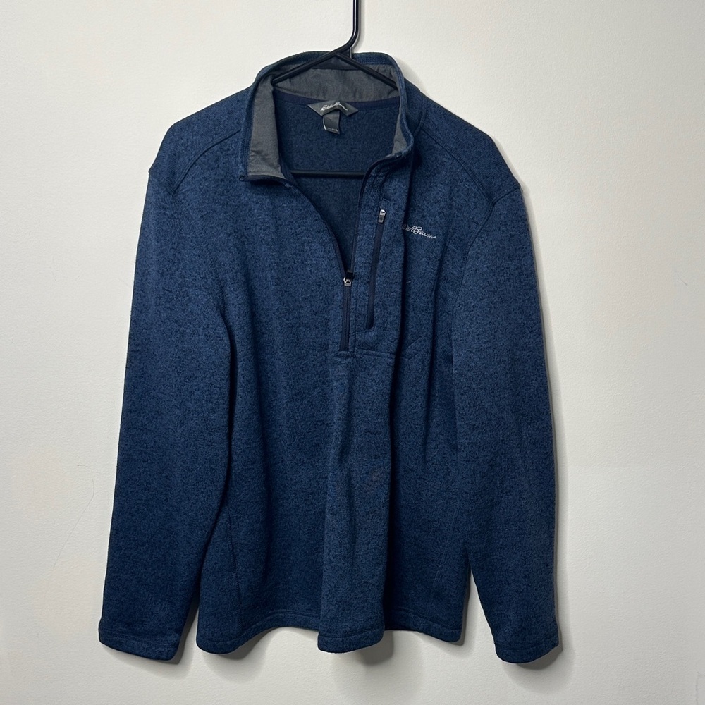Eddie Baur Navy Blue Fleece Pullover